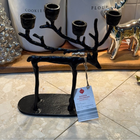 New Merry moments Stag Sculpted Reindeer Centerpiece Candleholder New 🦌 - Picture 5 of 10